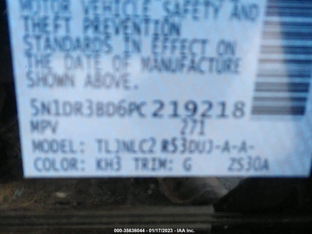 2023 Nissan Pathfinder, VIN: 5N1DR3BD6PC219218