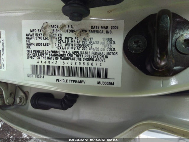 Mitsubishi Endeavor 2006 4A4MN21SX6E066073 Image 10