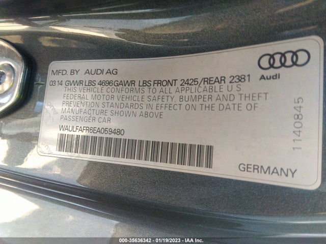 2014 Audi A5, VIN: WAULFAFR6EA059480