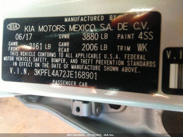 KIA FORTE LX 2018 3KPFL4A72JE168901 Image 9