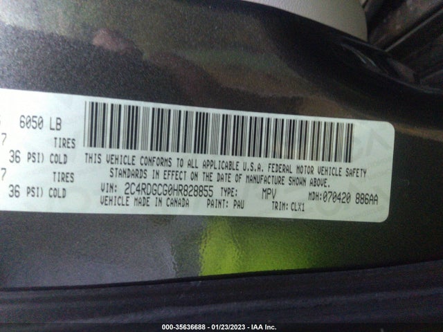 Dodge Grand Caravan Sxt 2017 2C4RDGCG0HR828855 Image 9