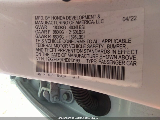 2022 Honda Insight, VIN: 19XZE4F97NE013199