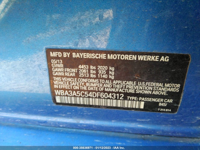 BMW 3 Series 328i 2013 WBA3A5C54DF604312 Image 10