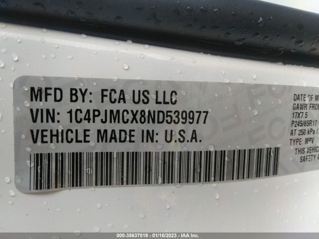 2022 Jeep Cherokee, VIN: 1C4PJMCX8ND539977