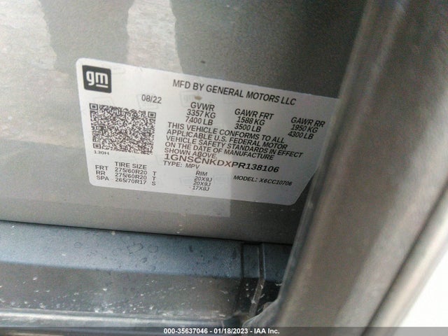 Chevrolet Tahoe Lt 2023 1GNSCNKDXPR138106 Image 9
