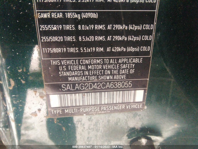 Land Rover LR4 HSE 2012 SALAG2D42CA638055 Image 10