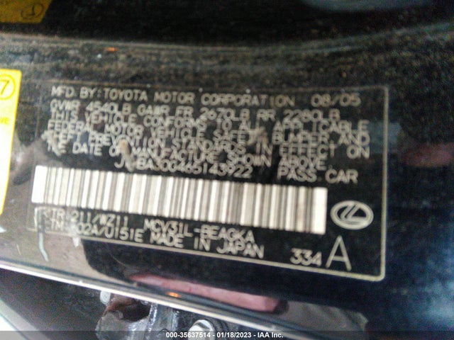 JTHBA30G465143922 Lexus ES 330