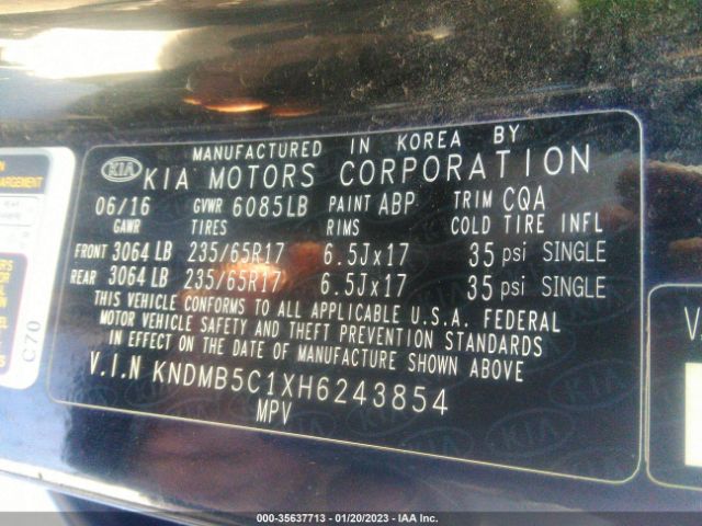 KNDMB5C1XH6243854 KIA SEDONA LX
