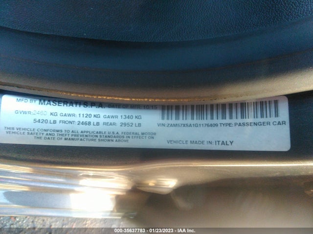 Maserati Ghibli 2016 ZAM57XSA1G1176409 Image 10