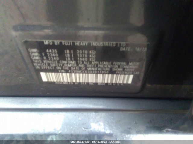 4S3BMCK63D3017850 Subaru Legacy 2.5i Limited