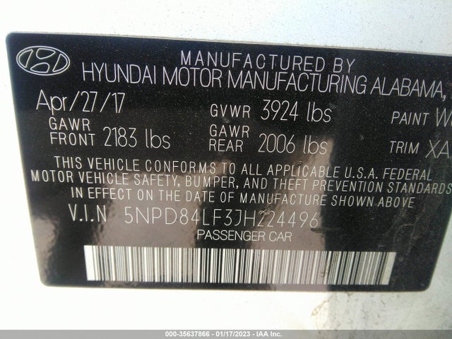 Hyundai Elantra Value Edition 2018 5NPD84LF3JH224496 Image 10