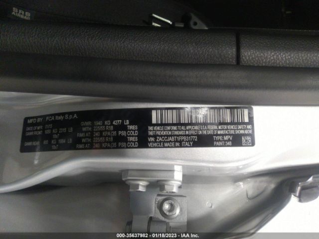 ZACCJABT1FPB31772 Jeep Renegade Latitude