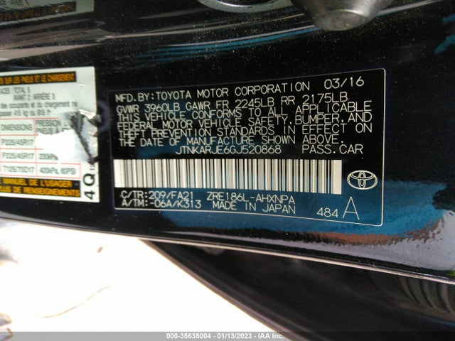2016 Scion IM, VIN: JTNKARJE6GJ520868
