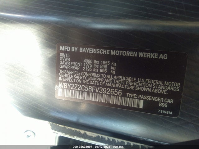 2015 BMW i8, VIN: WBY2Z2C58FV392656