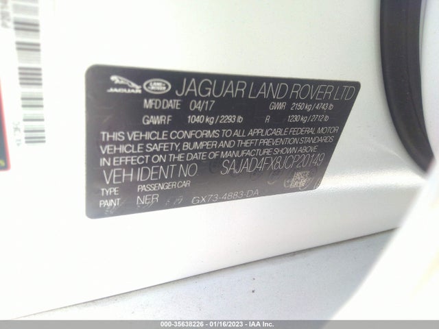 2018 Jaguar XE, VIN: SAJAD4FX8JCP20149