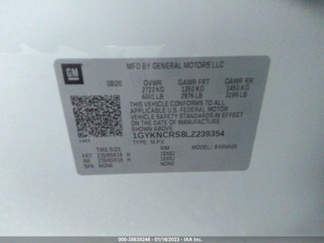 1GYKNCRS8LZ239354 Cadillac Xt5 Premium Luxury Fwd