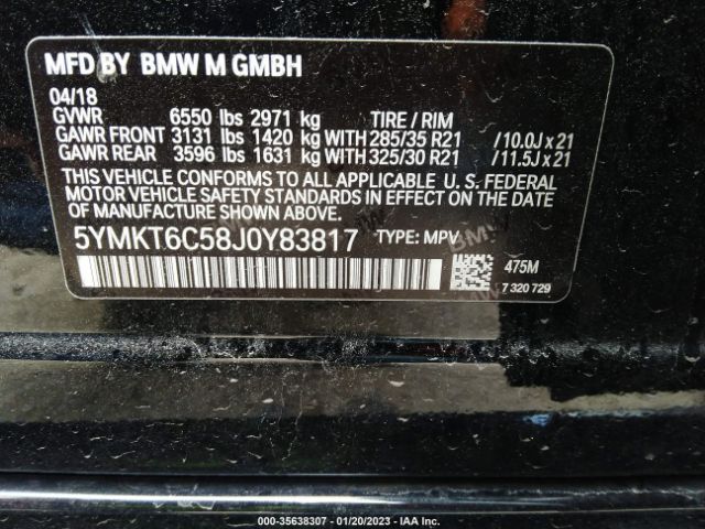 5YMKT6C58J0Y83817 BMW X5 M