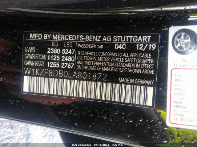 W1KZF8DB0LA801872 Mercedes-Benz E-class E 350