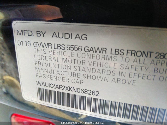 WAUK2AF2XKN068262 Audi A6 PREMIUM