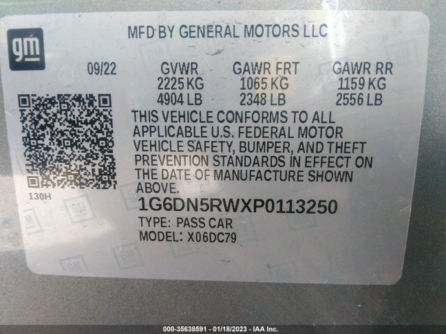 1G6DN5RWXP0113250 Cadillac Ct5 Premium Luxury