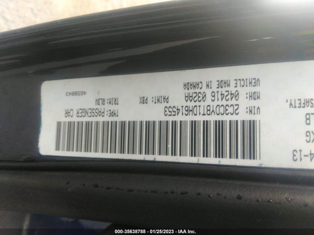 2013 DODGE CHALLENGER R/T CLASSIC VIN: 2C3CDYBT1DH614553