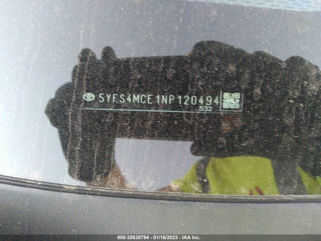 2022 Toyota Corolla, VIN: 5YFS4MCE1NP120494