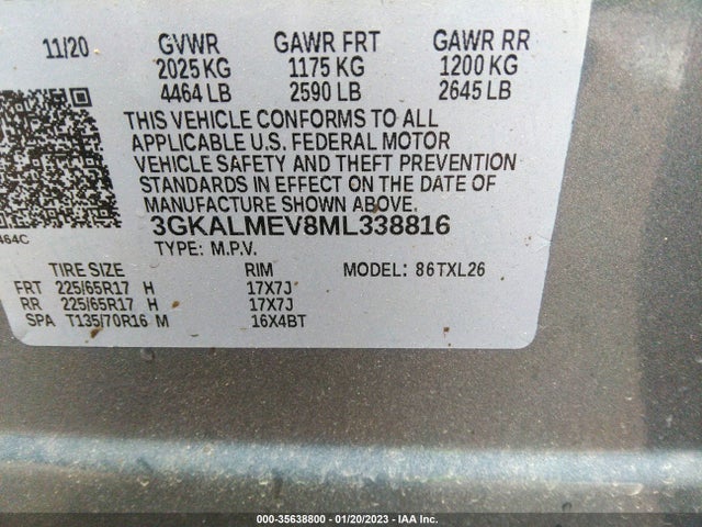 2021 GMC Terrain, VIN: 3GKALMEV8ML338816