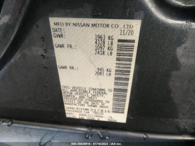 1N4BL4CV1MN317816 Nissan Altima 2.5 Sr