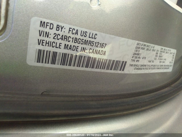 2021 Chrysler Pacifica, VIN: 2C4RC1BG5MR512167