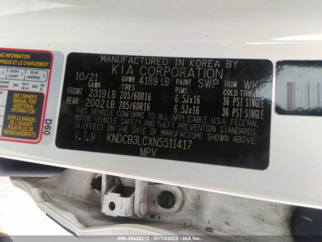 2022 Kia Niro, VIN: KNDCB3LCXN5511417