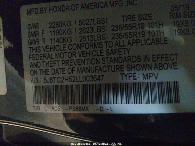 5J8TC2H52LL003647 Acura Rdx W/technology Pkg