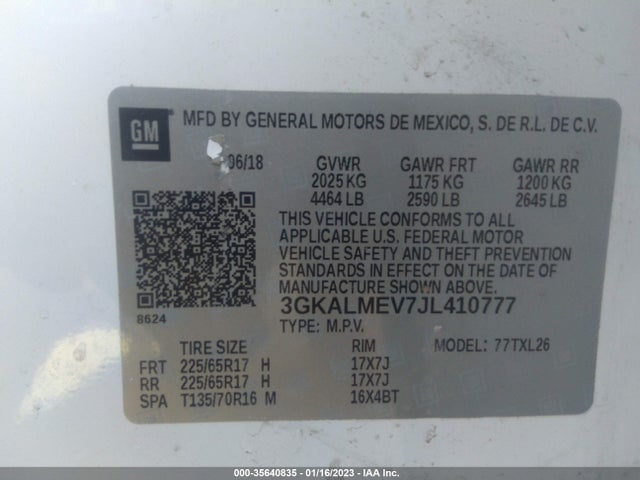 GMC Terrain Sle 2018 3GKALMEV7JL410777 Image 9