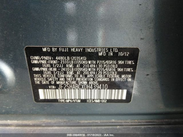 JF2SHABCXDH439410 Subaru Forester 2.5x