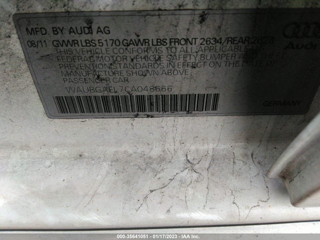 WAUBGAFL7CA048666 Audi S4 Premium Plus