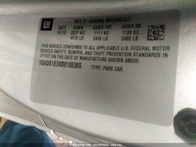 1G6DS1E38D0105365 Cadillac Cts Coupe Premium