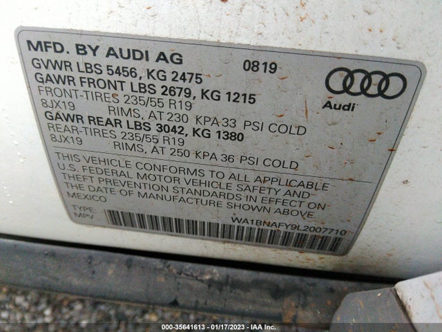 2020 Audi Q5, VIN: WA1BNAFY9L2007710