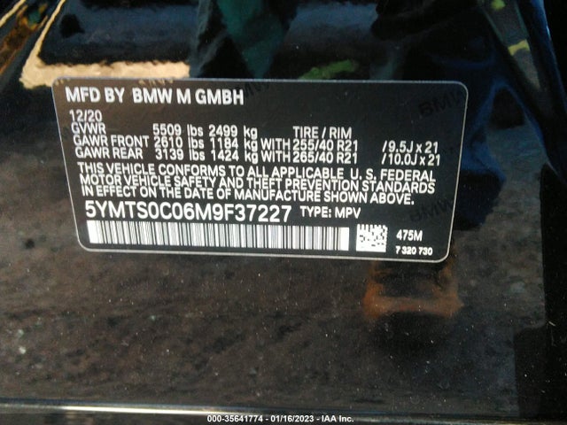 2021 BMW X3, VIN: 5YMTS0C06M9F37227