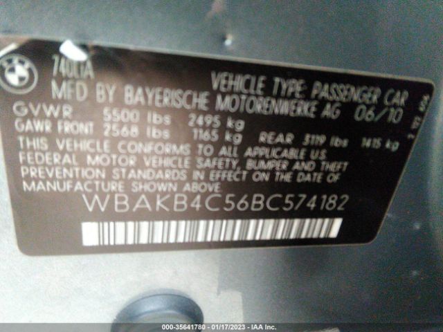 WBAKB4C56BC574182 BMW 7 Series 740li
