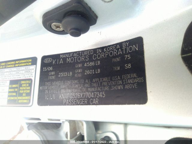 KNAFG526X77047345 KIA Rondo Ex