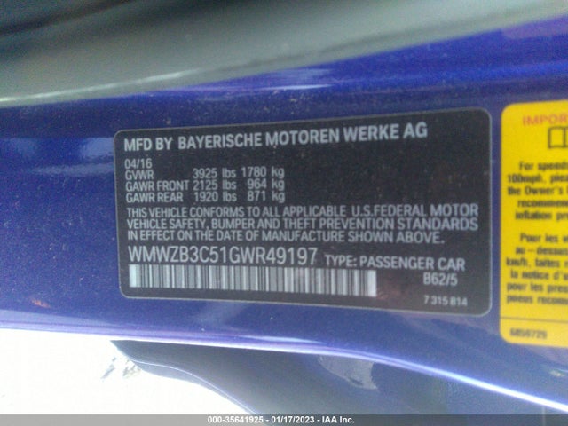 WMWZB3C51GWR49197 Mini COOPER COUNTRYMAN