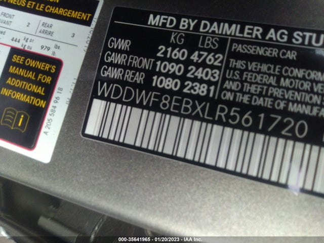 2020 Mercedes-Benz C-Class, VIN: WDDWF8EBXLR561720