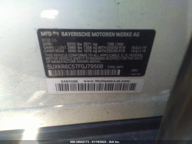 BMW X5 Xdrive50i 2015 5UXKR6C57F0J79508 Image 10