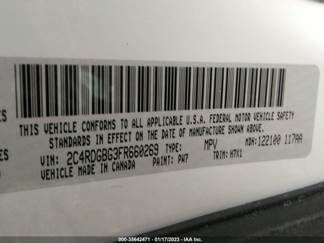 Dodge Grand Caravan Se 2015 2C4RDGBG3FR660269 Image 9