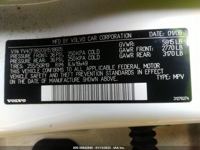 Volvo XC90 2009 YV4CF982091518605 Image 9