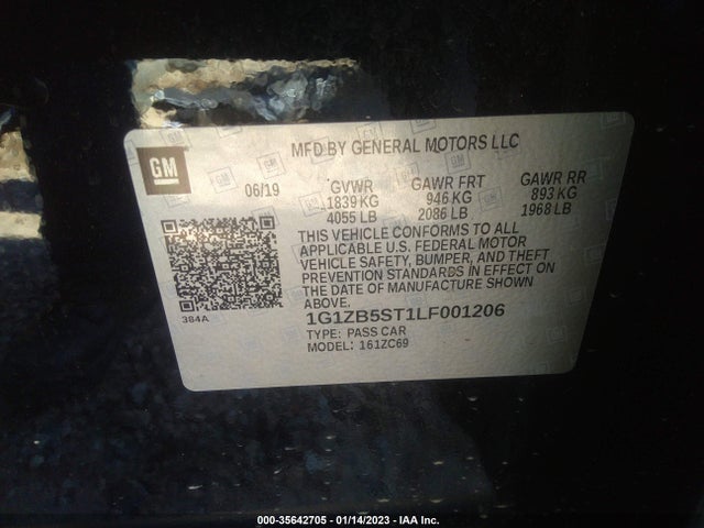 Chevrolet MALIBU LS 2020 1G1ZB5ST1LF001206 Image 9