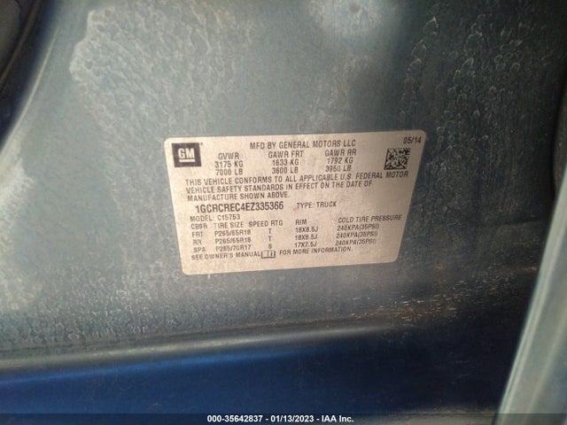 Chevrolet Silverado 1500 Lt 2014 1GCRCREC4EZ335366 Image 8