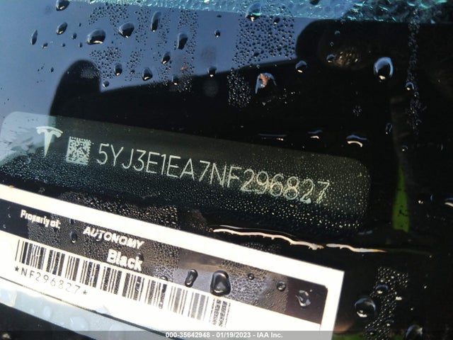 Tesla MODEL 3 2022 5YJ3E1EA7NF296827 Image 9