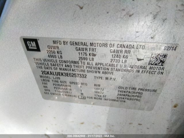 2GKALUEK3E6257332 GMC Terrain Denali