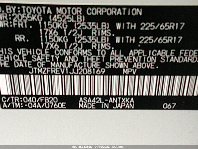 Toyota RAV4 LE 2018 JTMZFREV1JJ208169 Image 9