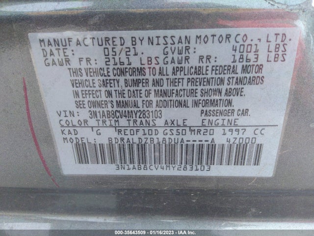 2021 Nissan Sentra, VIN: 3N1AB8CV4MY283103